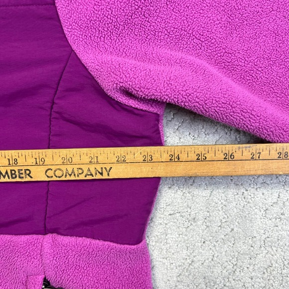 The North Face Denali Jacket Wmns XL Pink Purple Hooded Fleece Polartec Recycled - Picture 12 of 15